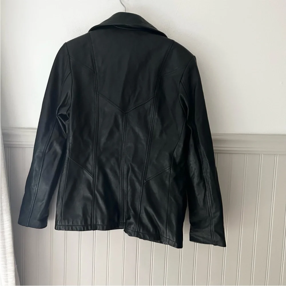 Wilson’s Leather Maxima Black Button-Up Leather Jacket Women’s Small Classic Fit - Picture 9 of 9
